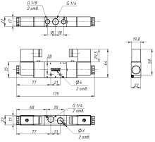 Распределитель воздуха 4V220-08 AC220V