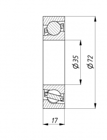 Подшипник шпинделя 7207BTN DB P5 (2 шт. в комплекте)
