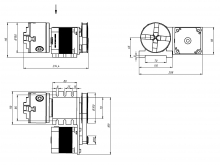 4я ось 100мм патрон 4кл. 86HB250-82B с энкодером (5M-4-100B+rear holder)