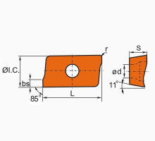 Пластина AOMT123620PEER-M VP15TF