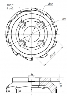 ФРЕЗА НАСАДНАЯ\ТОРЦЕВАЯ BAP400R-200-60-10T