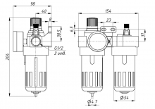 Блок подготовки воздуха BFC-4000