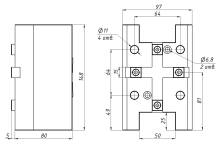 BMT-SC552580 двойной держатель для наружного инструмента, стационарный, наружный, радиальный