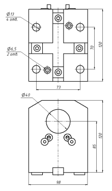 Держатель расточного инструмента BMT65-B8540 115х98х115, стационарный, осевой