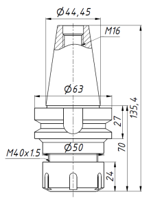 BT40-ER32-70 18PCS Патрон с набором цанг 18 шт AA(d3-20 мм)