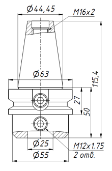 BT40-SL25-50 патрон MAS 403 Weldon