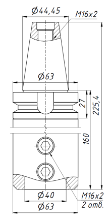 Патрон MAS 403 Weldon BT40-SL40-160