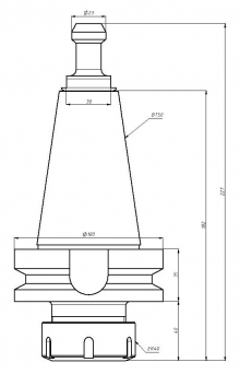 Цанговый патрон BT50-ER40-80