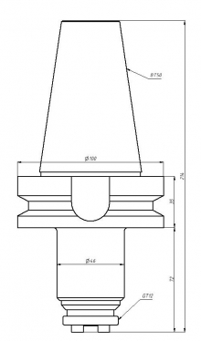 BT50-GT12 Быстросменный резьбонарезной патрон