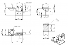 D-BT50 вертикально-горизонтальная подставка для закрепления оправок BT50