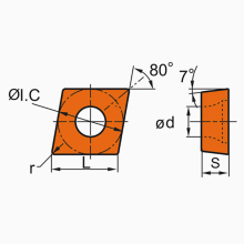 Пластина CCMT09T308-MP HS8125