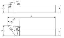 DDJNL2525 М1506 резец для наружного точения (black type)
