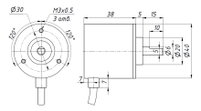 Энкодер E6B2-CWZ6C 3000P/R 24v 2m