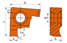 GER150-B PM125 пластина для отрезки и точения канавок