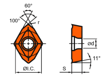 Пластина GPMT070204-U2 VP15TF