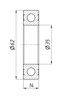 Подшипник шпинделя H7007ACTA/P4DBB (2 шт. в комплекте)