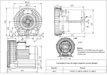 Вихревой вакуумный насос 11 кВт 910-110CSA