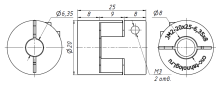 Муфта JM2-20-25-6,35-8