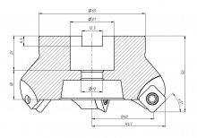 ФРЕЗА НАСАДНАЯ\ТОРЦЕВАЯ KM12-80-27-5T