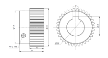 Шестерня M1.5-Z35-D25