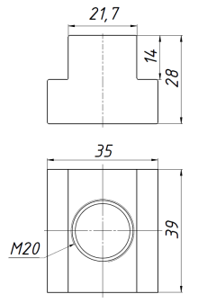Сухарь для станочных пазов M20T