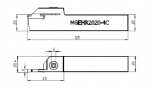 MGEHR2020-4 державка отрезная