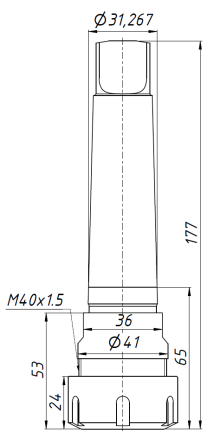 MTA4-ER32-65 цанговый патрон с конусом Морзе №4 с лапкой