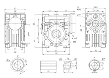 Червячный Редуктор 57мм NMRV-30 (1:10)
