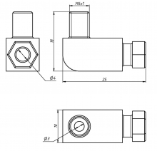Угловые фитинги для кареток PL-406