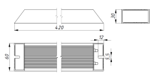 RXLG1,5KW30RJ Тормозной резистор 1,5кВт 30 Ом