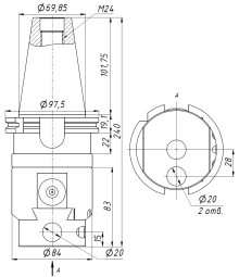 SK50-NBH2084 Чистовая расточная система (набор)