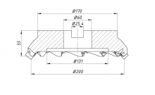 ФРЕЗА НАСАДНАЯ\ТОРЦЕВАЯ WMGC45-200-60-13T