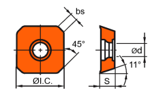 Сменная пластина SPHW120408 YBC252