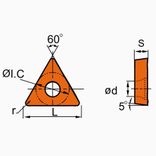 TBGT060102L-S G3010M пластина для точения
