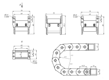TP25x57 R75 Закрытый (с держателями)