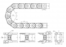 Кабель-канал гибкий TP35x50 R75 (с держателями)