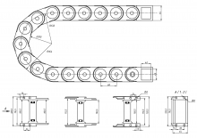 Кабель-канал гибкий TP45x100 R100 (с держателями)