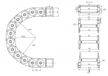 Кабель-канал гибкий TP65x200 R250 (с держателями)