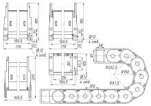 TP80x125 R150 закрытый (с держателями)