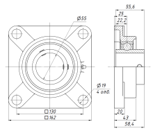 Подшипниковый узел UCF211