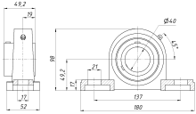 Подшипниковый узел UCP208