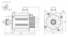 Сервомотор V7E-M13D-2R020-D1 (380В, 2.0кВт, 2000об/мин, 5,7А)