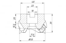 ФРЕЗА НАСАДНАЯ\ТОРЦЕВАЯ WMGC45-50-22-4T