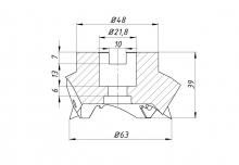 ФРЕЗА НАСАДНАЯ\ТОРЦЕВАЯ WMGC45-63-22-5T