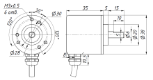 Энкодер ZSP3806GF 24v 1000P/R