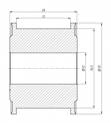 Шкив 20T-5M-20AF 12mm