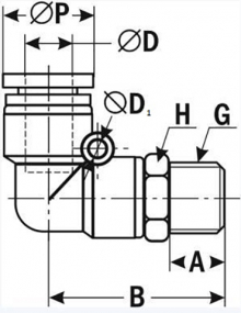 Фитинг угловой PL12-04