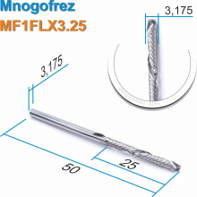Фреза компрессионная однозаходная Mnogofrez MF1FLX3.25