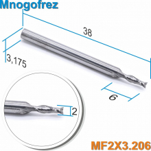 Фреза спиральная двухзаходная Mnogofrez MF2X3.206