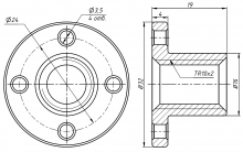Гайка трапецеидальная BR10x2